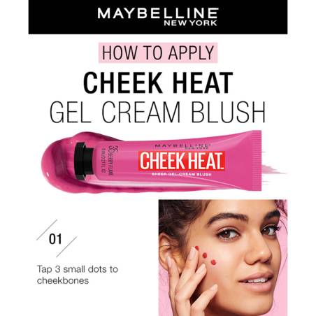Maybelline Cheek Heat Sheer Gel Cream Blush 10 Pink Scorch 10ml
