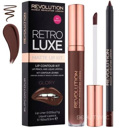 Makeup Revolution Retro Luxe Matte Lip Kit Glory