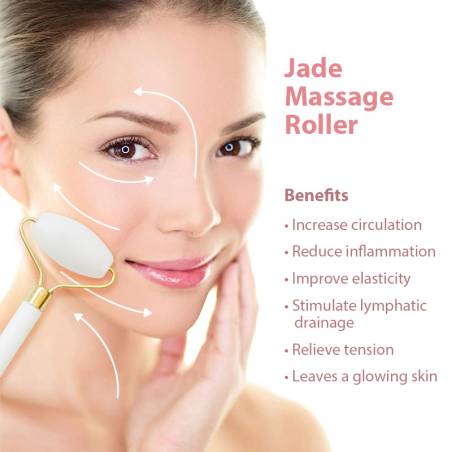 Ruby Face Natural White Jade Facial Massage Roller