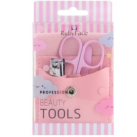 Ruby Face Professional Beauty Tools Manicure Set 5pcs Pink
