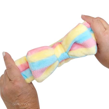 Ruby Face Fluffy Bow Microfiber Spa Headband Candy