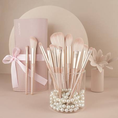 Beauty Inc. Pearly Pink 12pcs Makeup Brush Set
