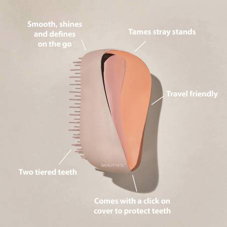 Ruby Face The Compact Styler Professional Detangling Hairbrush Sparkling Bronze