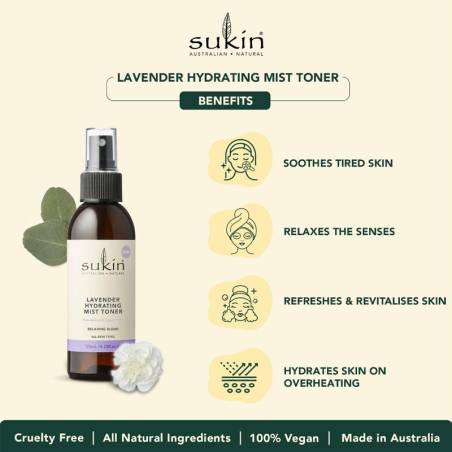 Sukin Naturals Lavender Hydrating Mist Toner 125ml 