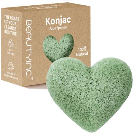 Beauty Inc. Konjac Facial Sponge Aloe Heart
