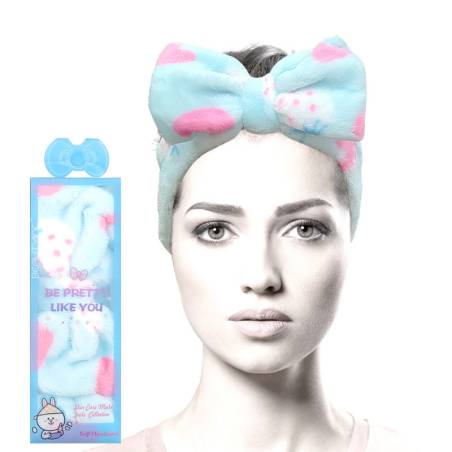 Ruby Face Fluffy Bow Microfiber Spa Headband Floral