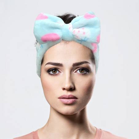 Ruby Face Fluffy Bow Microfiber Spa Headband Floral