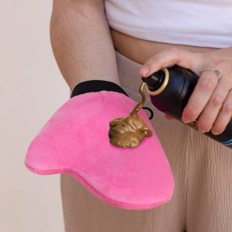 Beauty Inc. Bronze Me Face & Body Double Sided Velvet Self-Tan Glove Mitt Set Pink