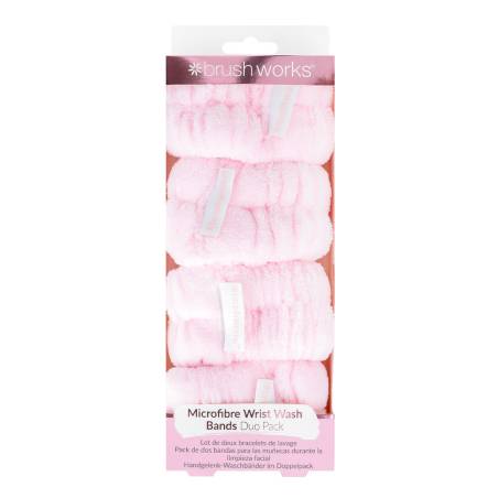 Brushworks Microfiber Wrist Wash Bands Duo Pack 4pcs