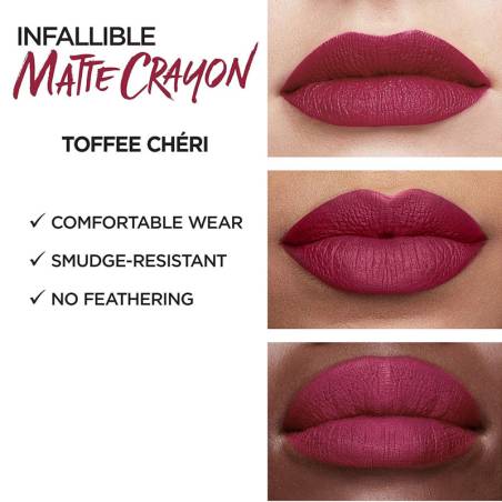 L’Oreal Infallible Matte Lip Crayon Toffee Cheri