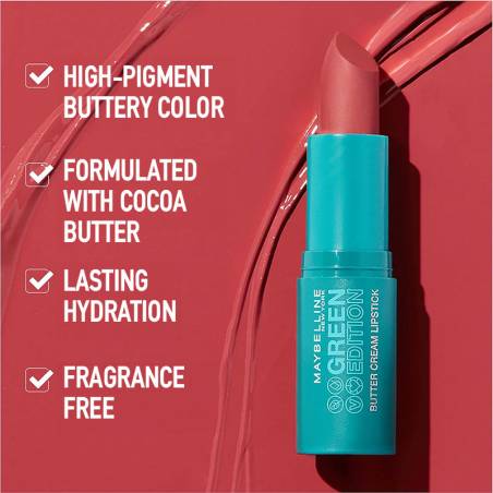 Maybelline Green Edition Butter Cream Lipstick 008 Floral