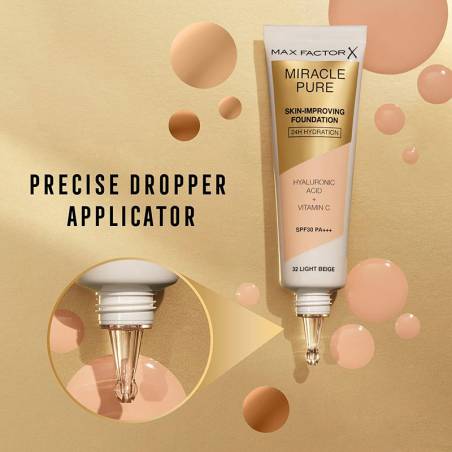 Max Factor Miracle Pure Skin-Improving Foundation SPF30 33 Crystal Beige 30ml