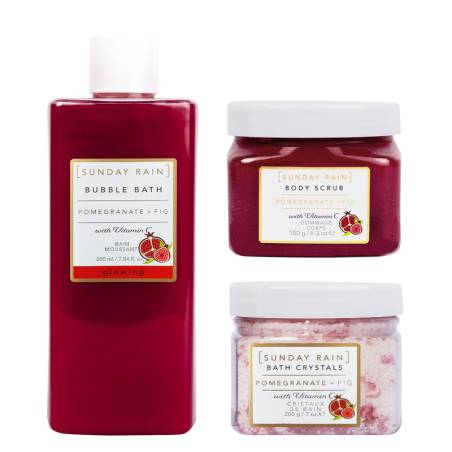 Sunday Rain Pomegranate + Fig Gift Set 3pcs